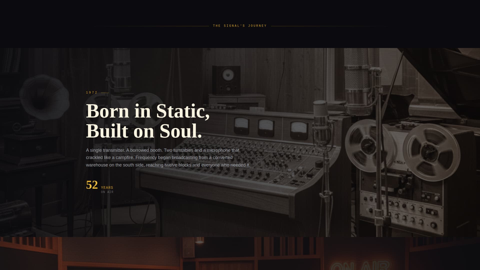 Frequency - Immersive Radio Landing Page Template