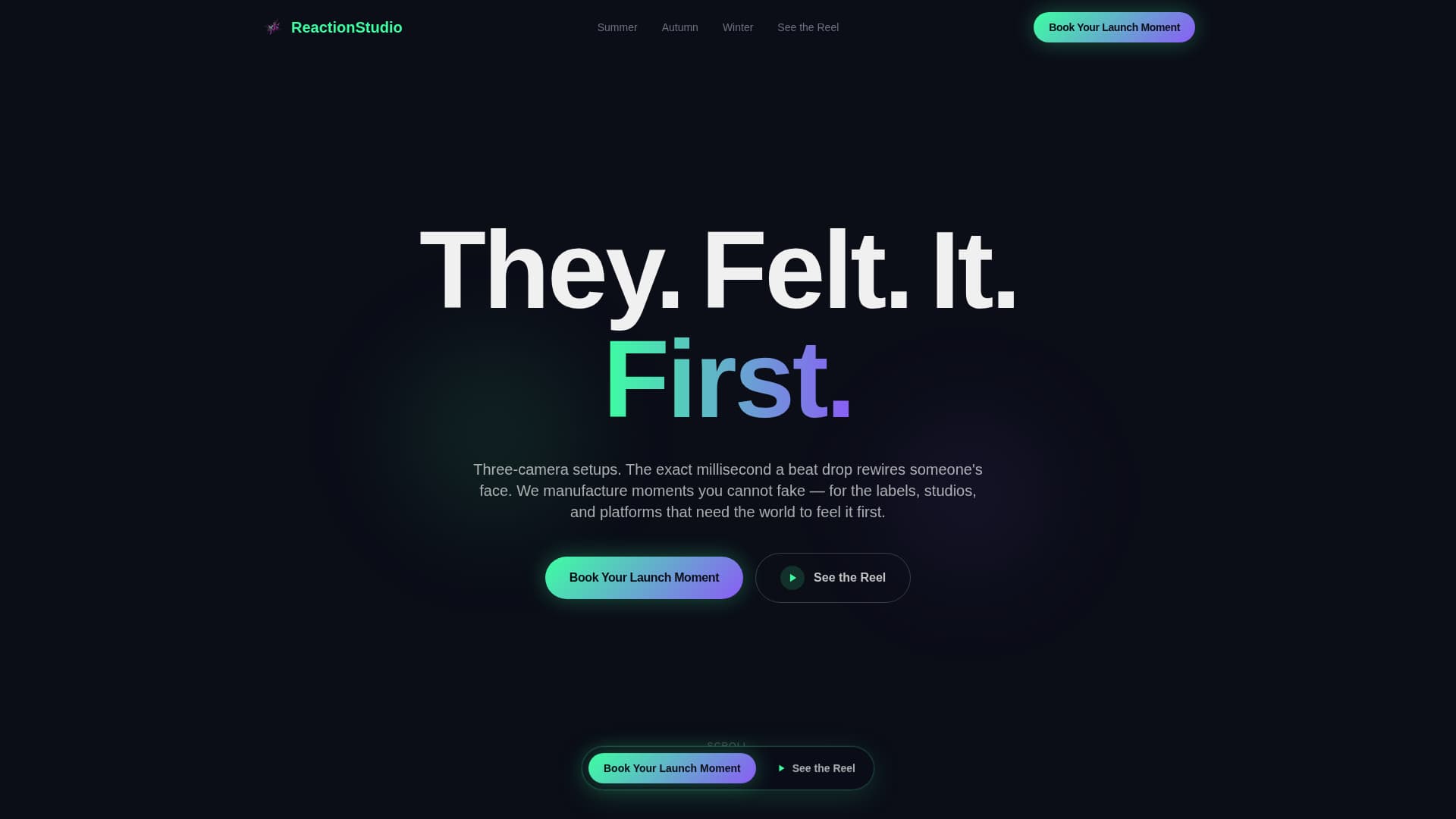 React - Electric Reaction Landing Page Template
