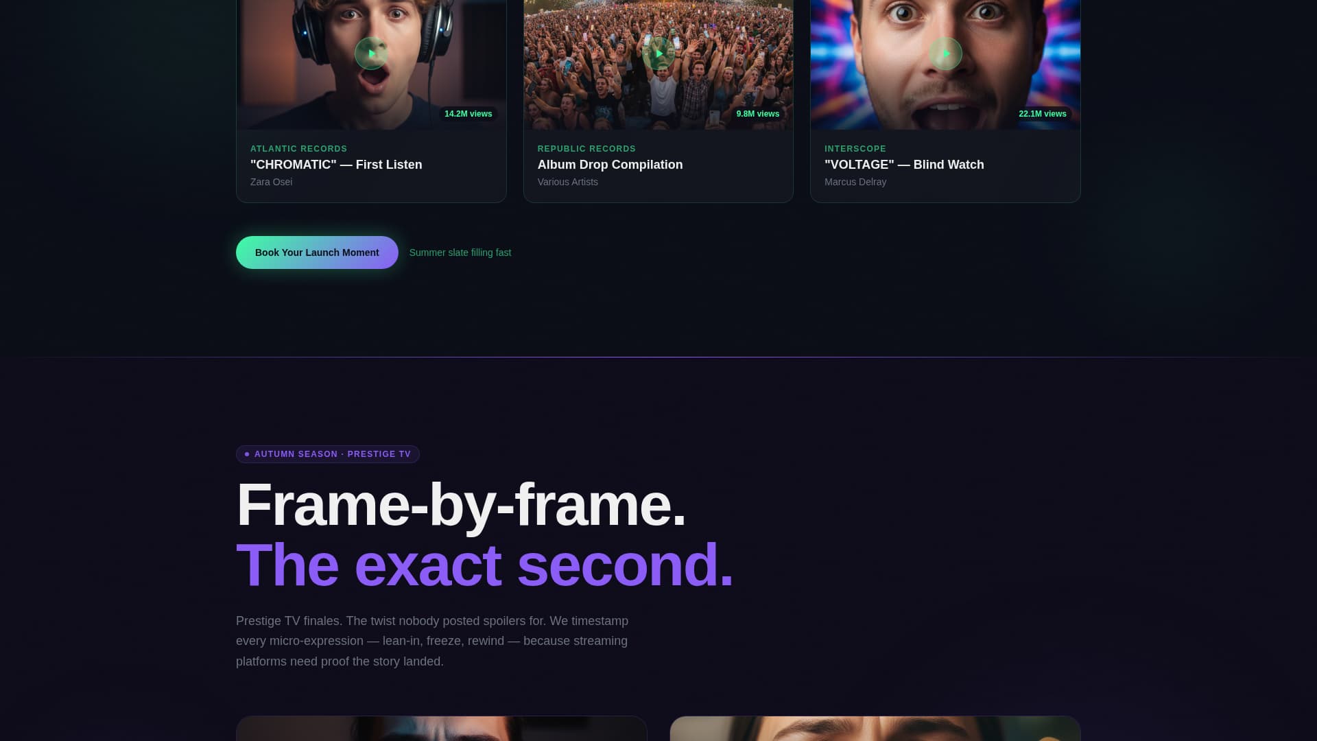 React - Electric Reaction Landing Page Template