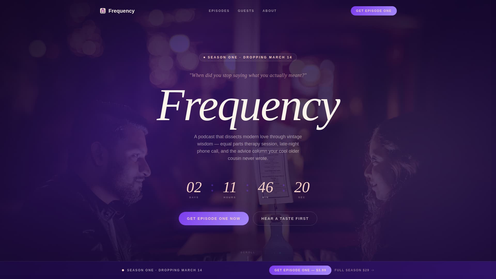 Frequency - Captivating Podcast Landing Page Template