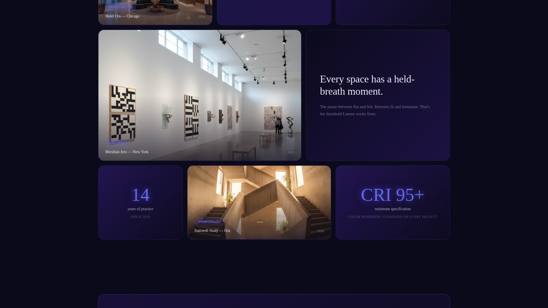 Lumen - Immersive Lighting Landing Page Template