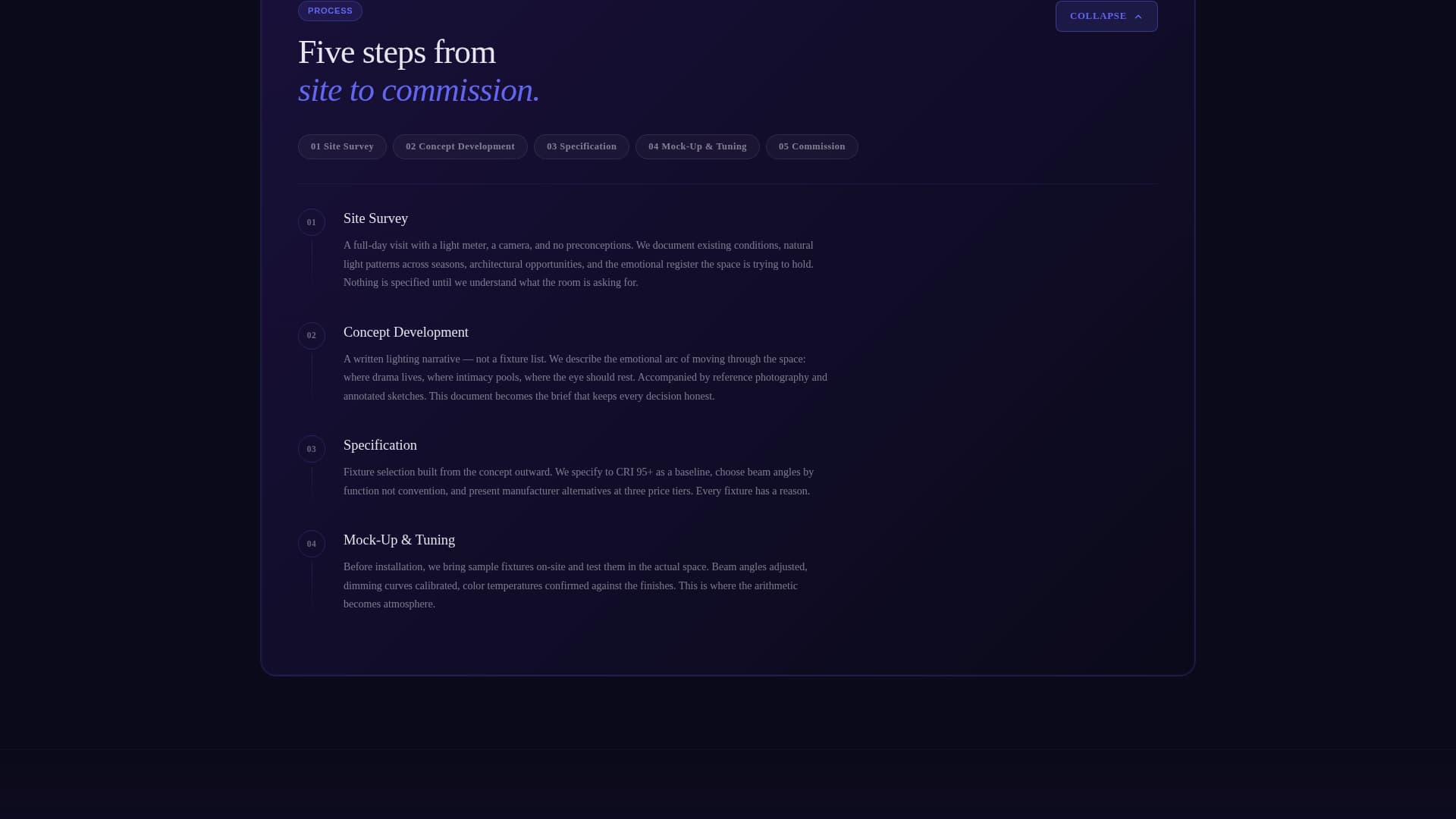 Lumen - Immersive Lighting Landing Page Template