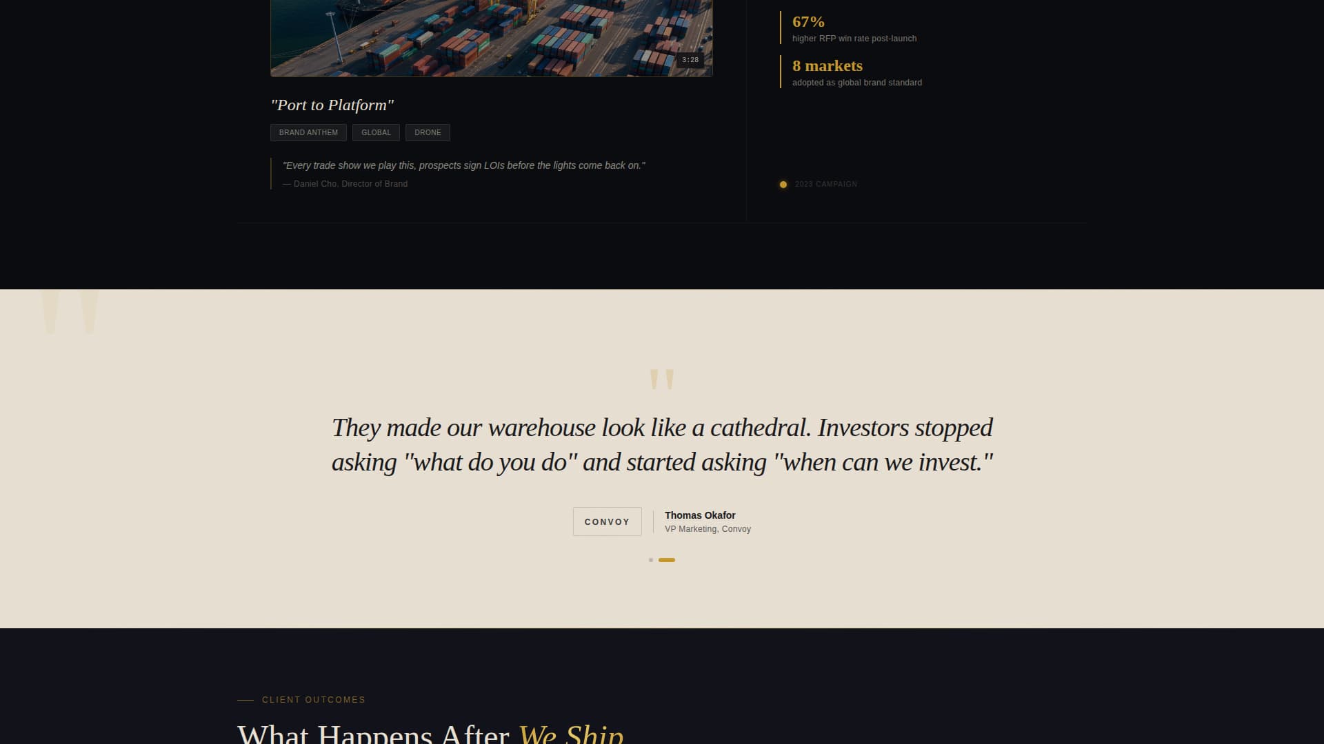Freight - Cinematic Logistics Landing Page Template