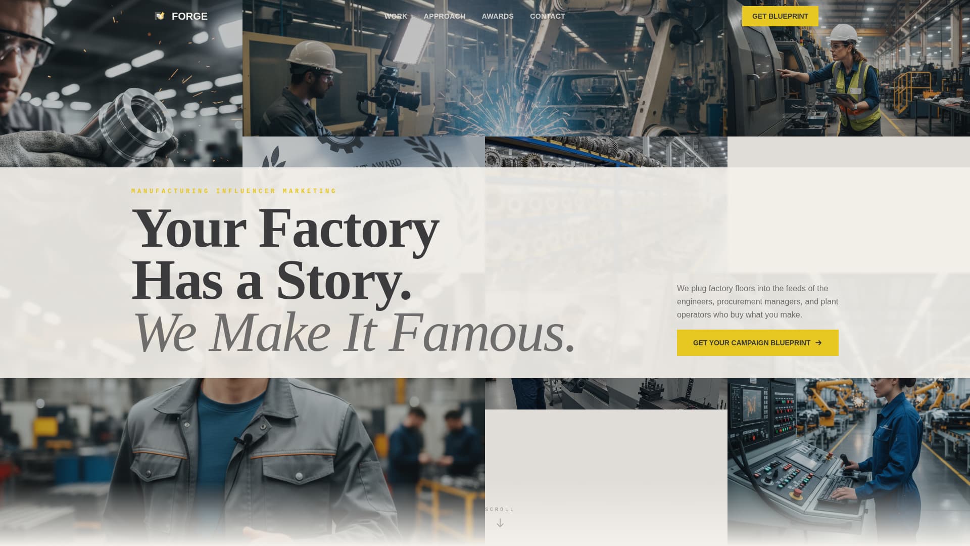 Forge - Bold Manufacturing Landing Page Template