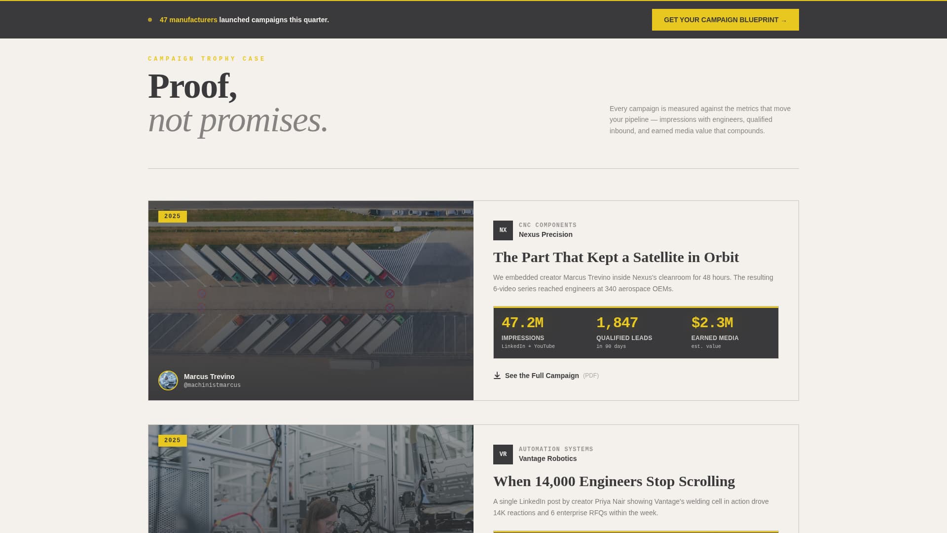 Forge - Bold Manufacturing Landing Page Template