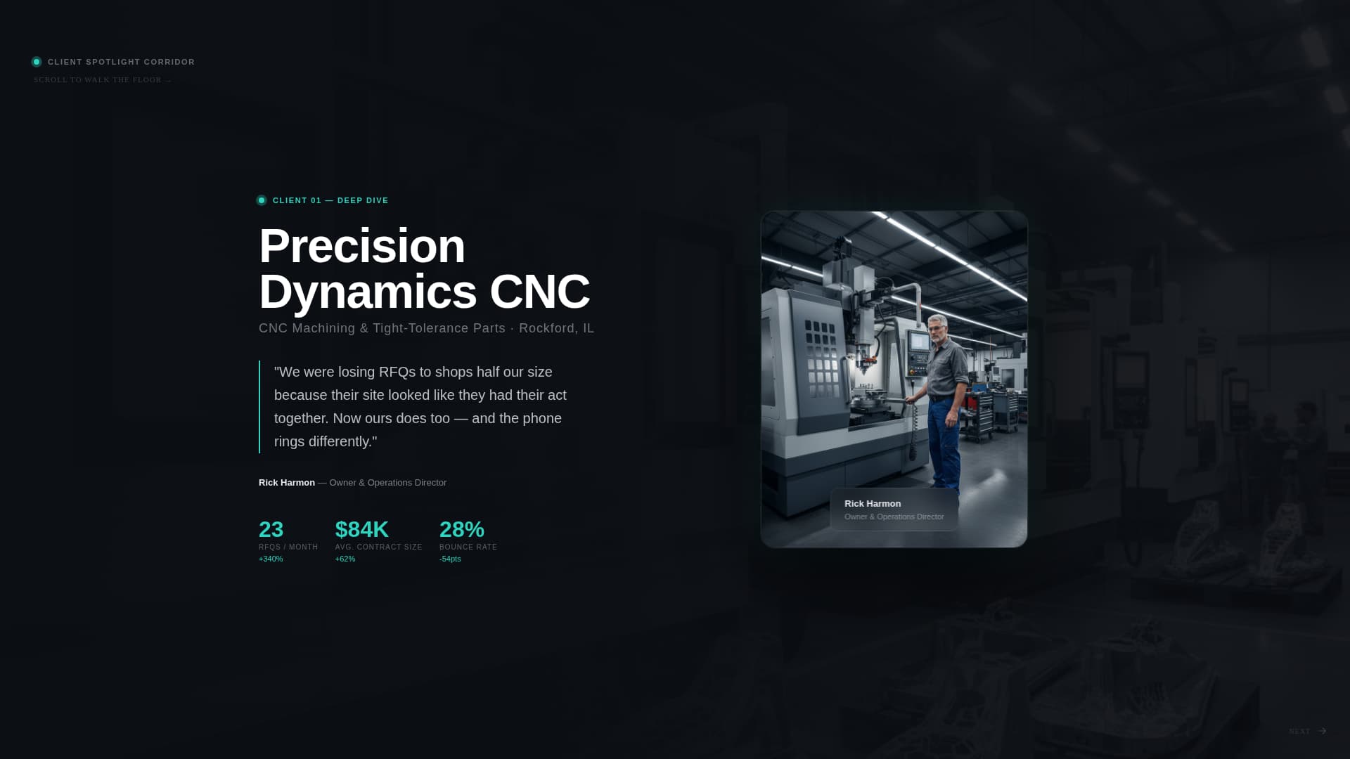 Forge - Precision Manufacturing Landing Page Template