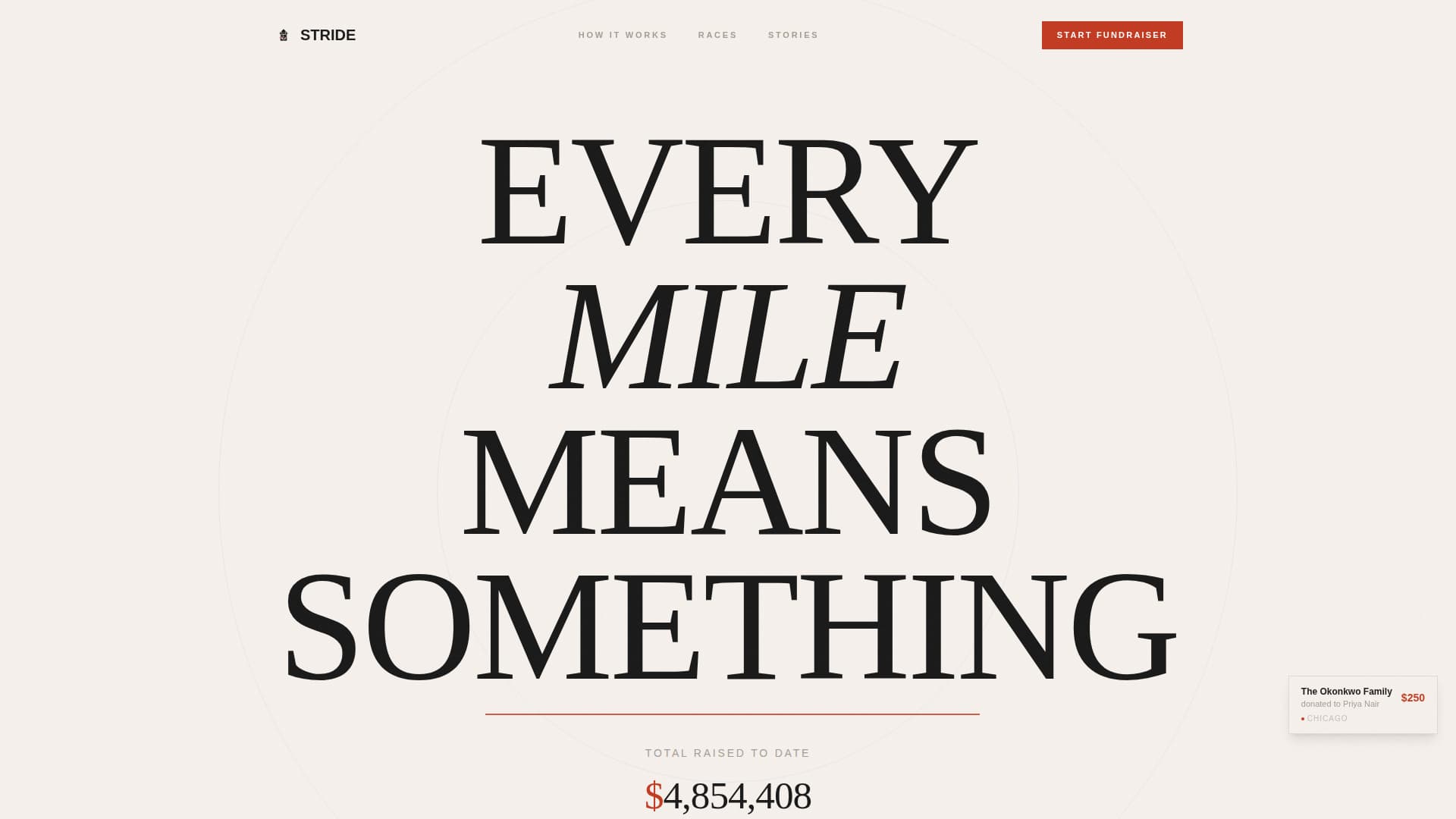 Stride - Powerful Marathon Landing Page Template