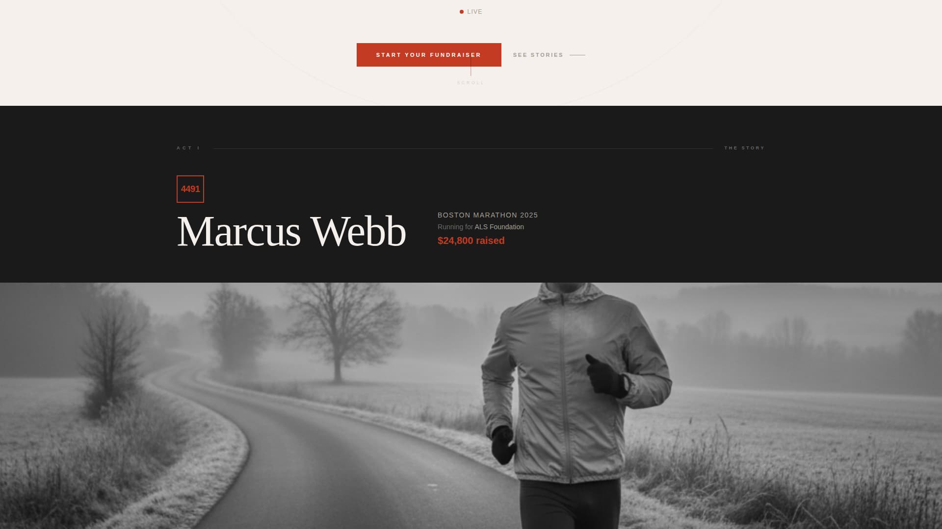 Stride - Powerful Marathon Landing Page Template