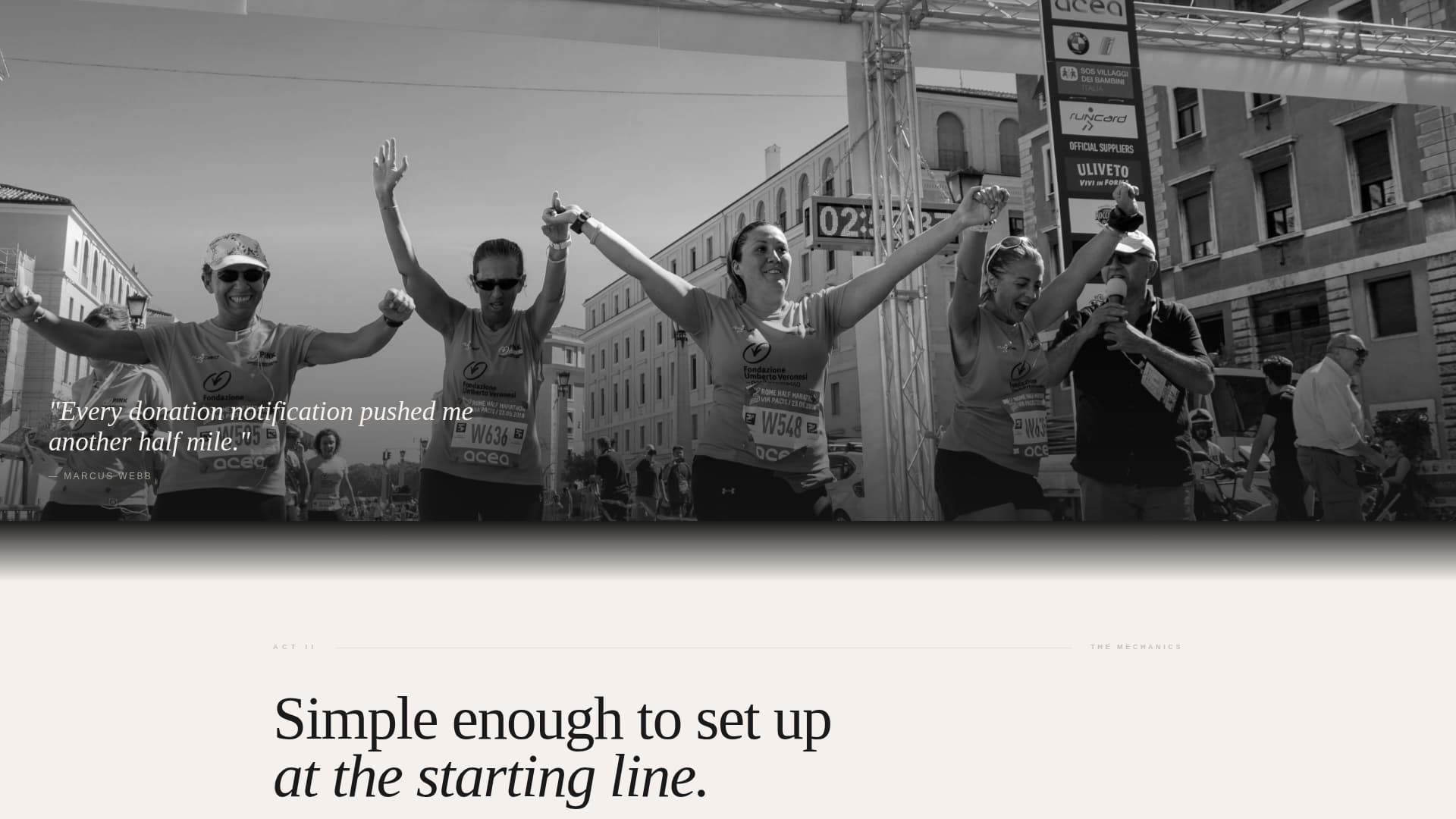 Stride - Powerful Marathon Landing Page Template