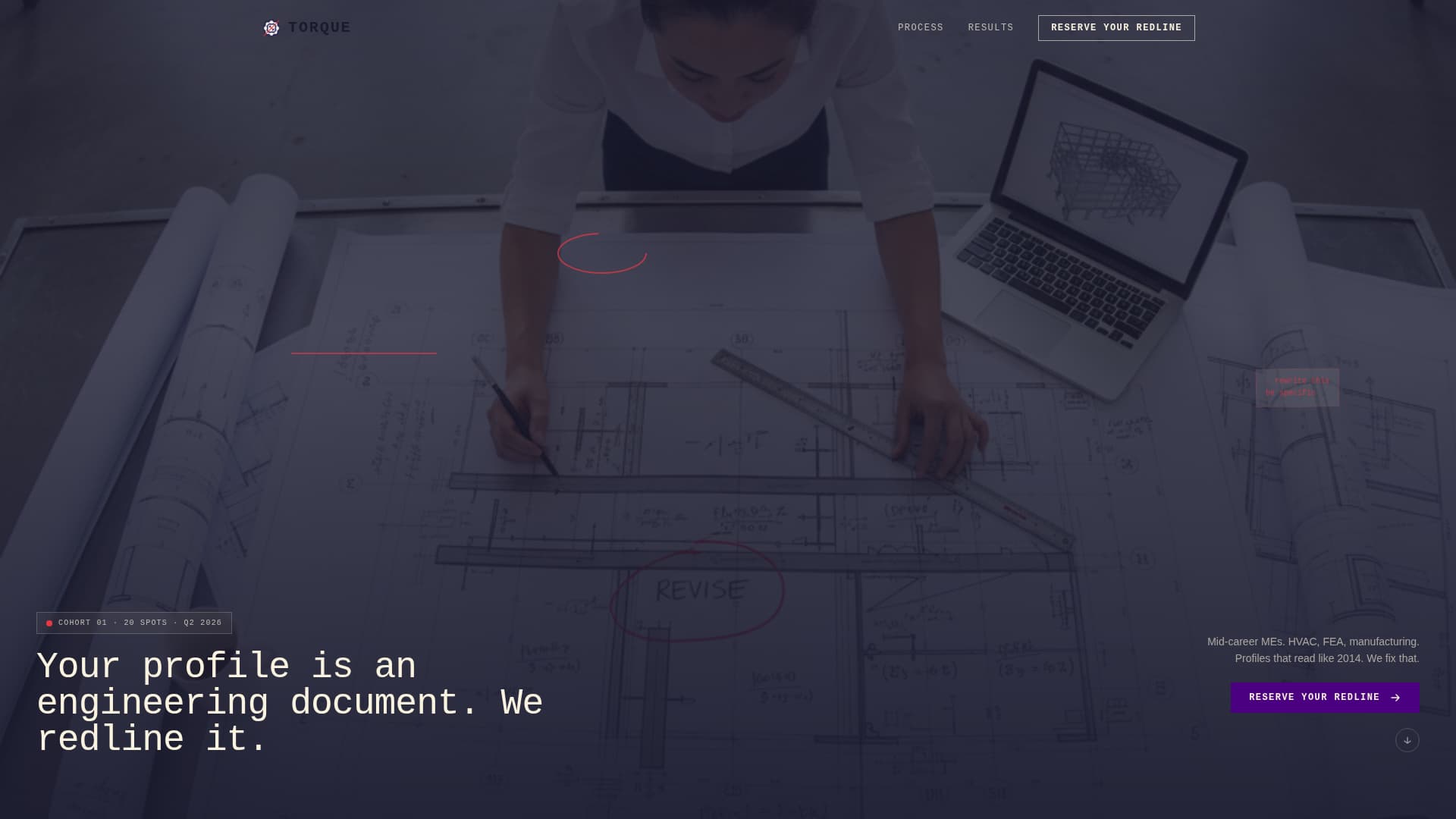 Mechanical Engineer Profile Pre-Launch Website Template