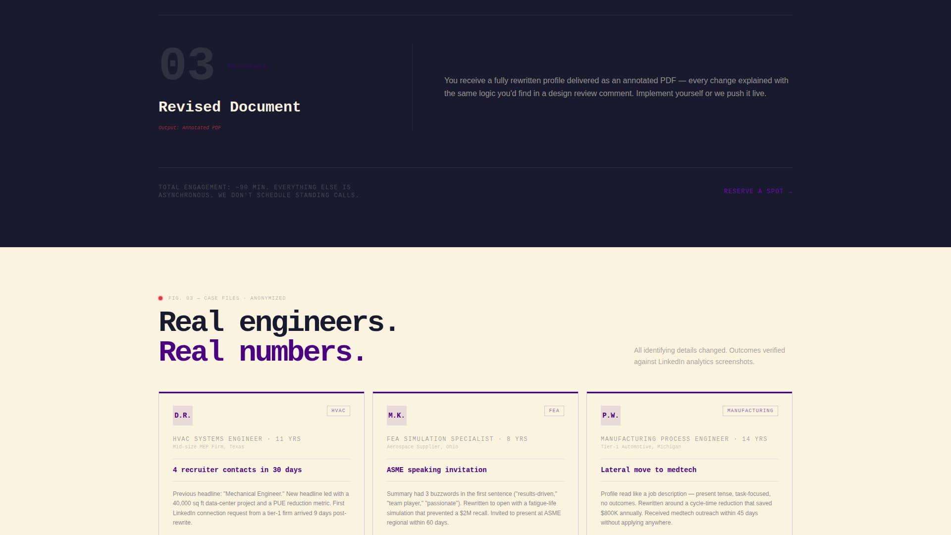Mechanical Engineer Profile Pre-Launch Website Template