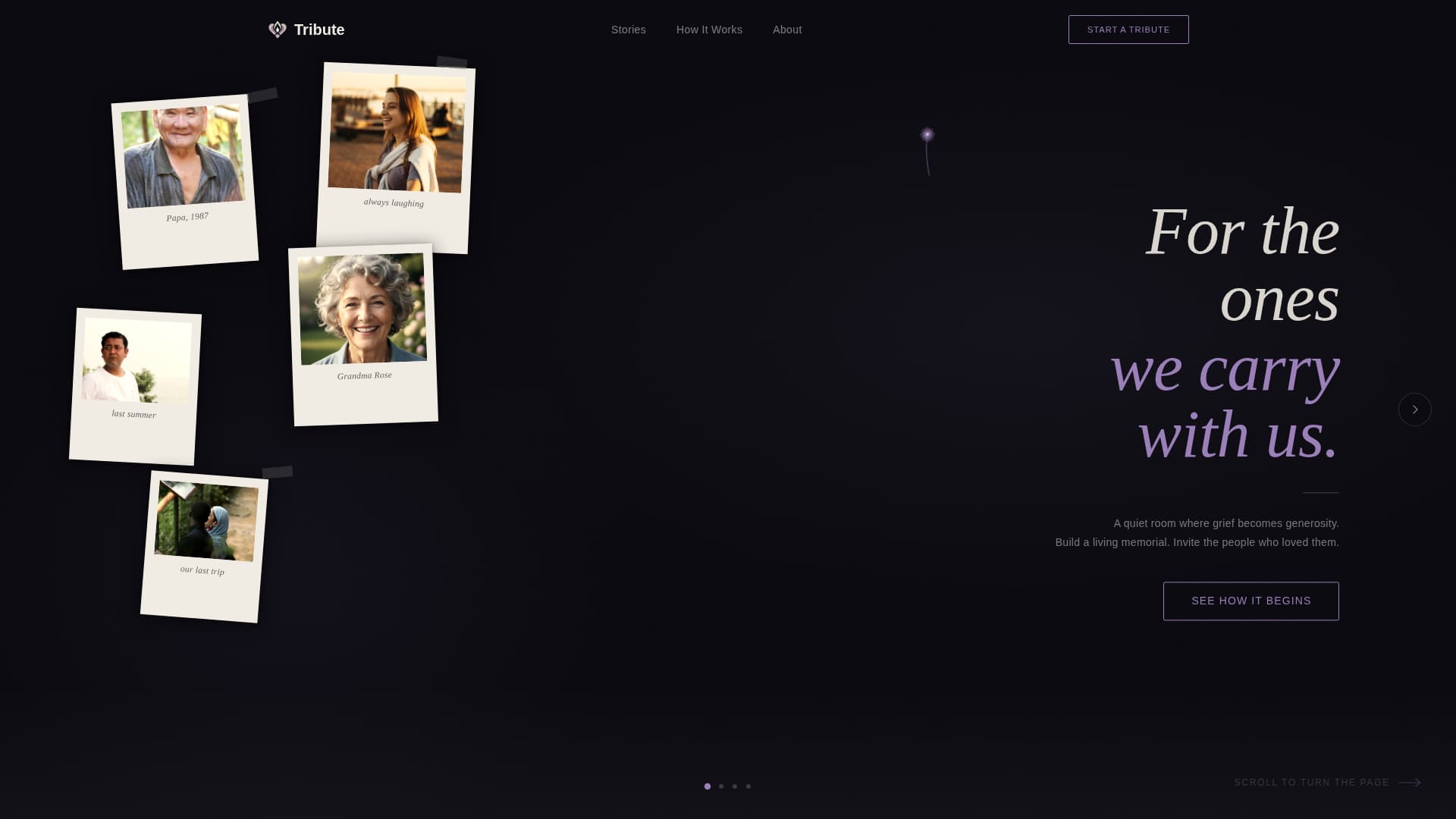 Tribute - Heartfelt Memorial Landing Page Template