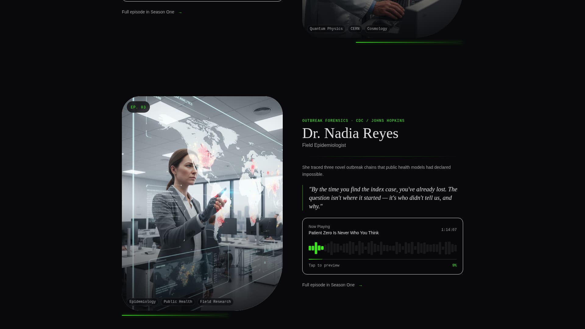 Wavelength - Cinematic Science Landing Page Template