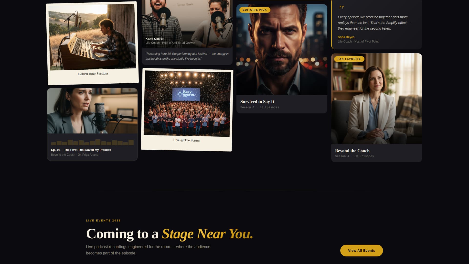 Amplify - Electrifying Podcast Landing Page Template