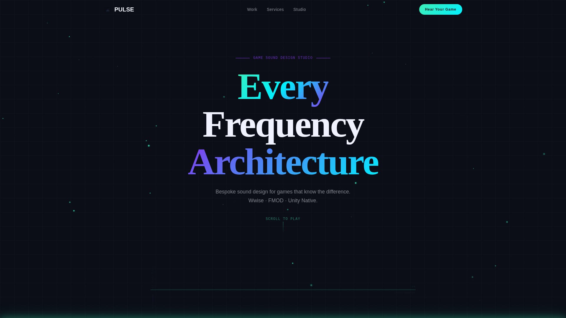 Pulse - Immersive Sounddesign Landing Page Template
