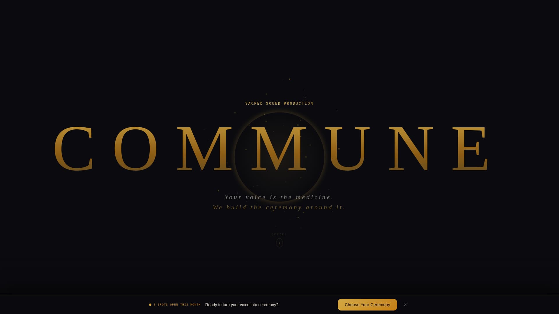 Commune - Transformative Spirituality Landing Page Template