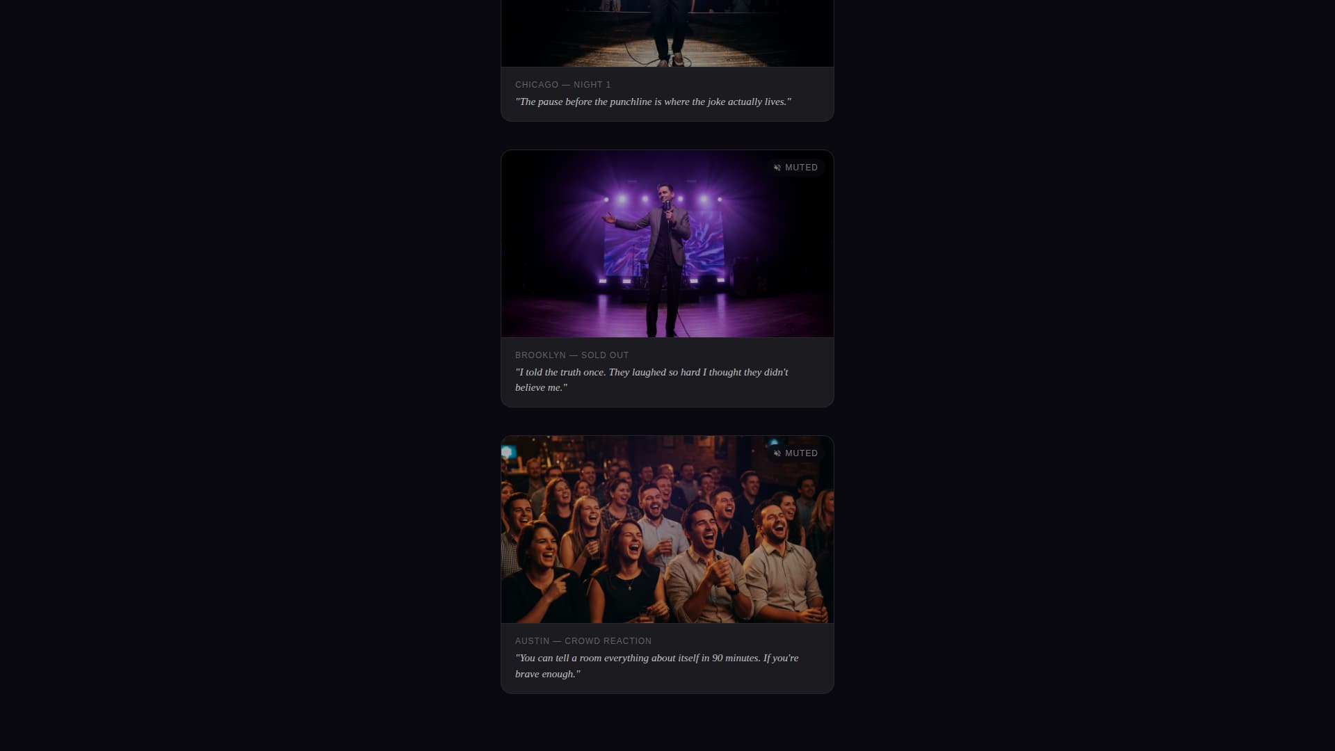 Punchline - Electrifying Comedian Landing Page Template