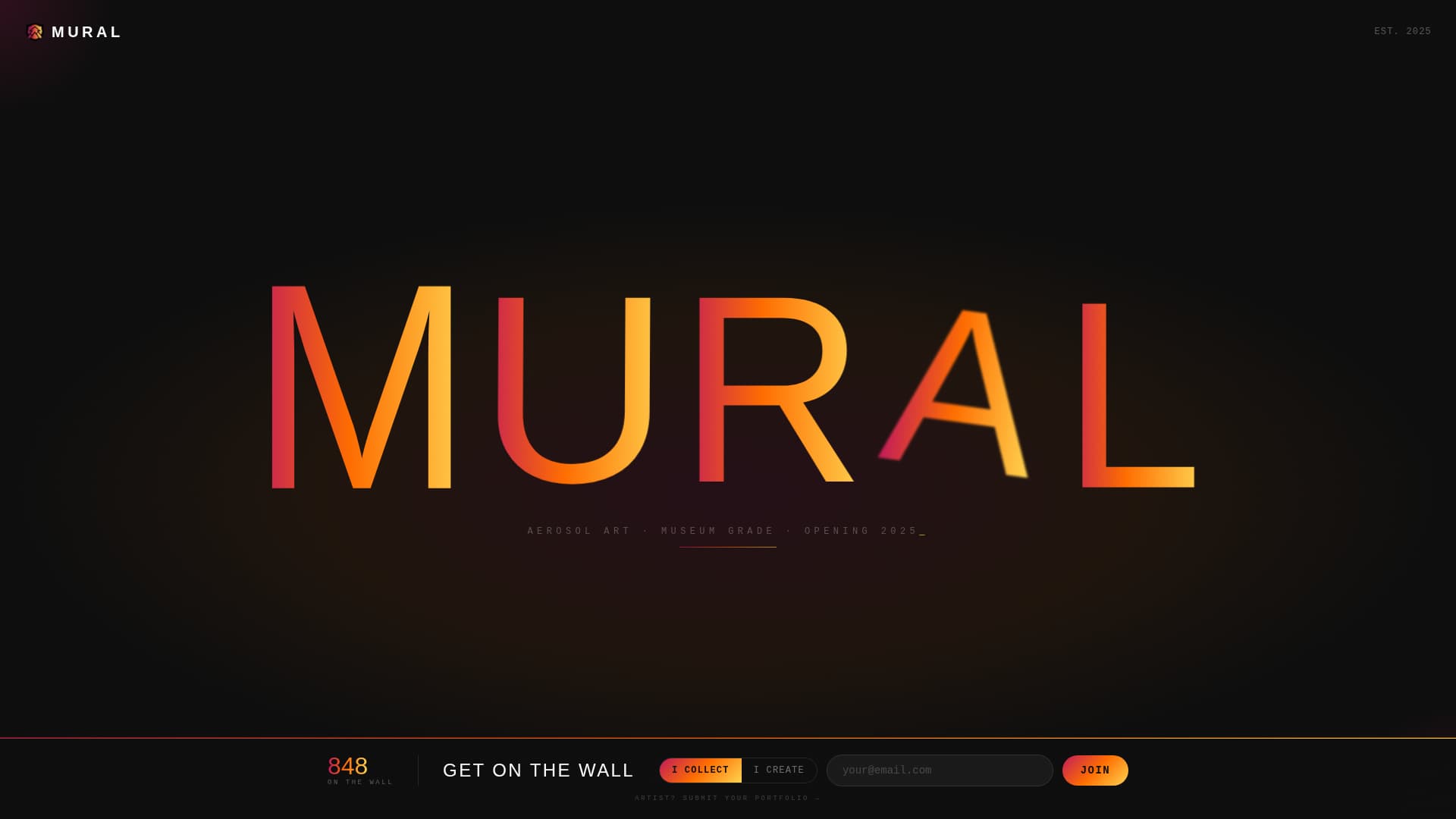 Mural - Bold Streetart Landing Page Template