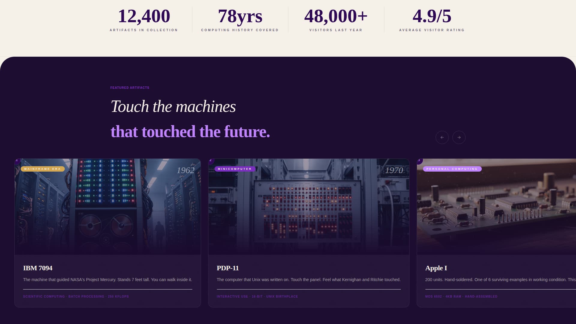 Chronicle - Captivating Technologymuseum Landing Page Template