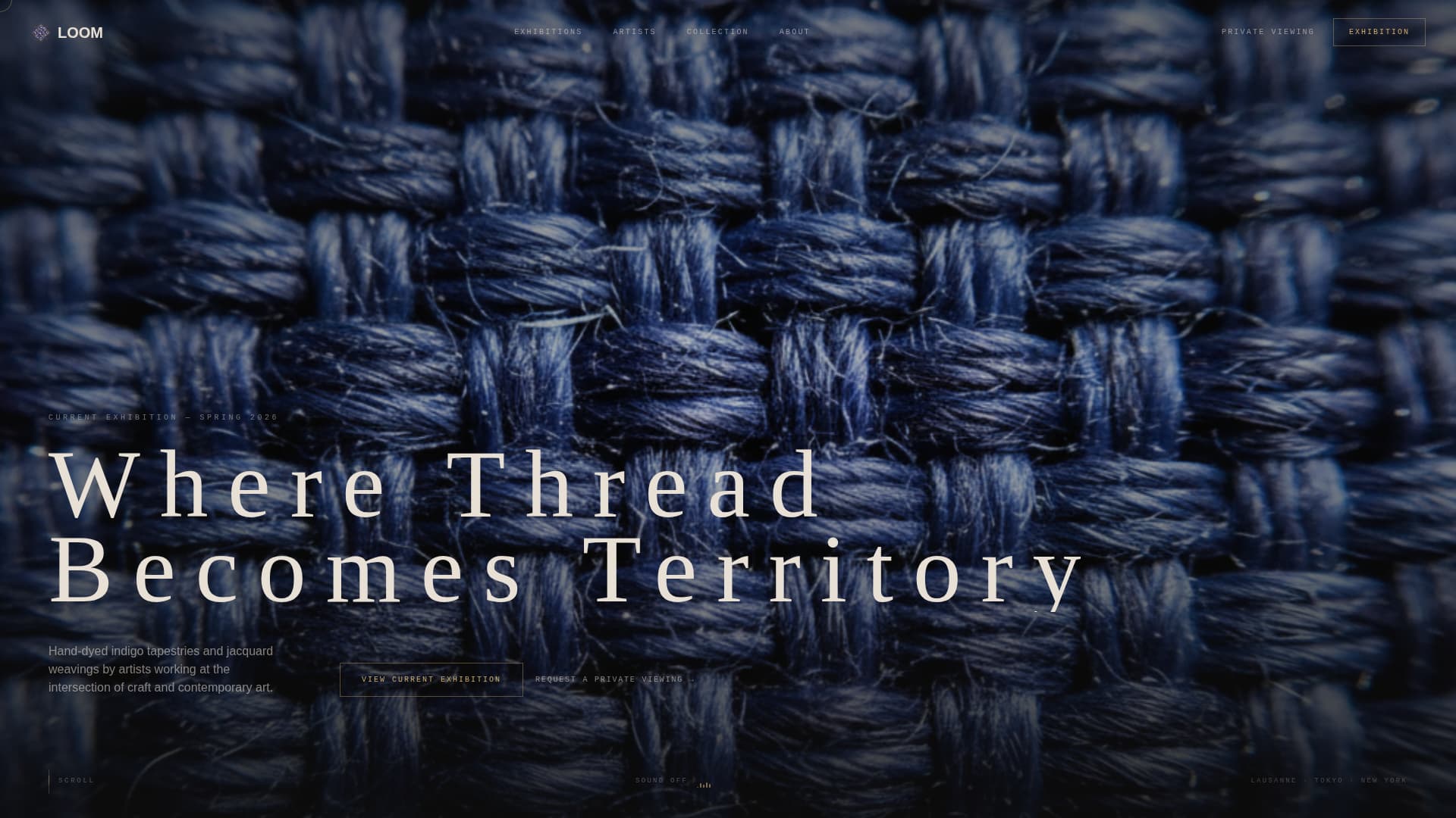 Loom - Cinematic Fiberart Landing Page Template