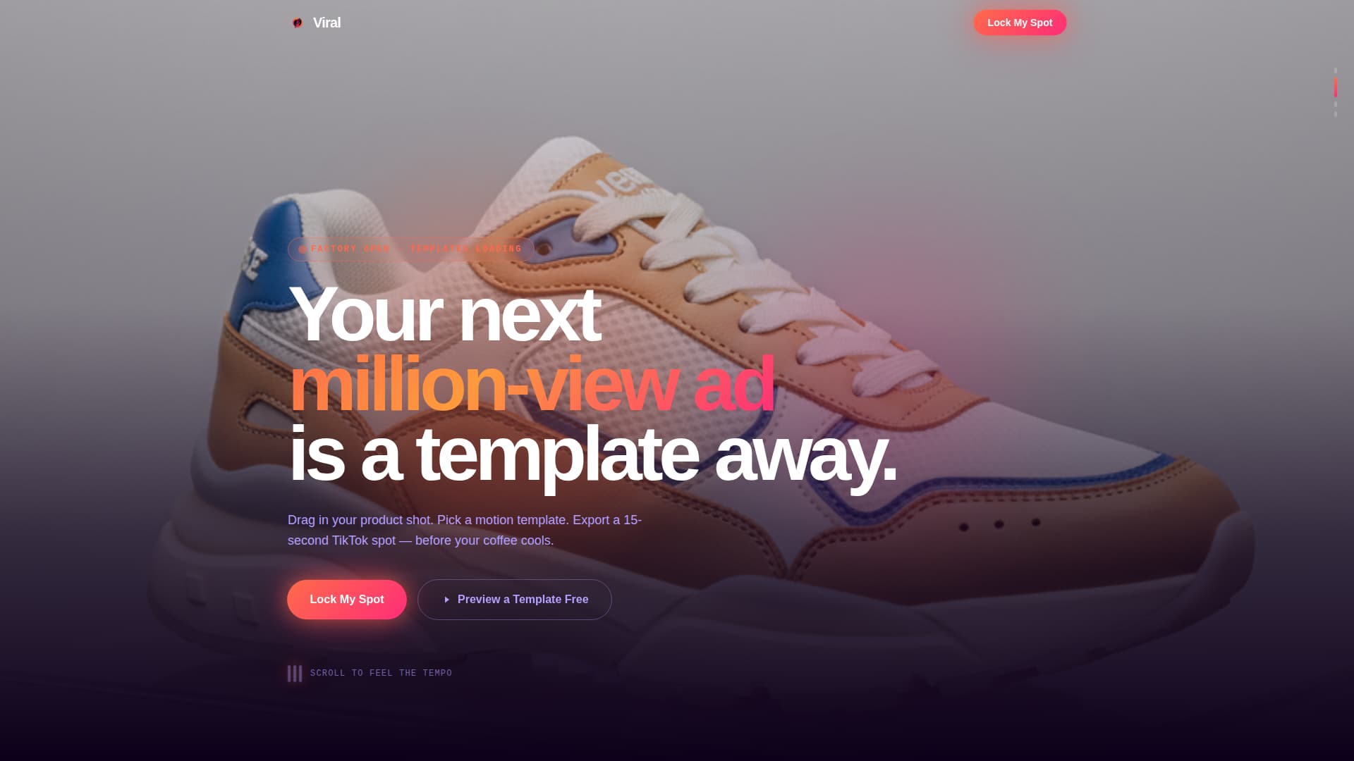 Viral - Thumbstopping Tiktok Landing Page Template