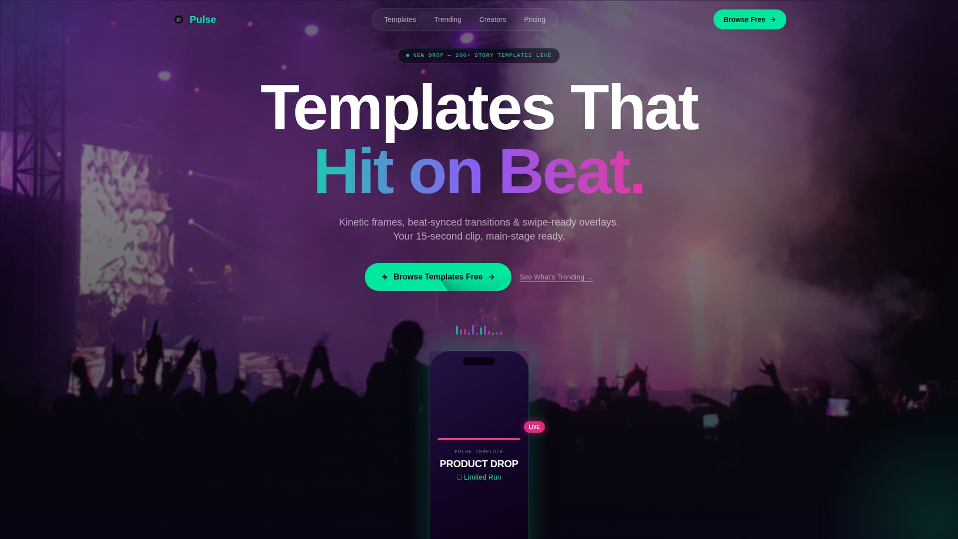 Pulse - Dynamic Tiktok Landing Page Template