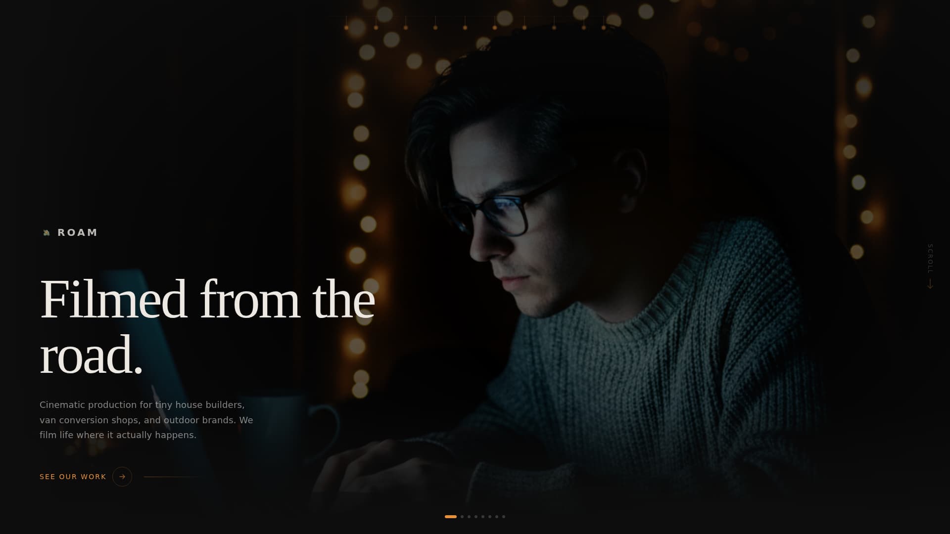Roam - Cinematic Vanlife Landing Page Template