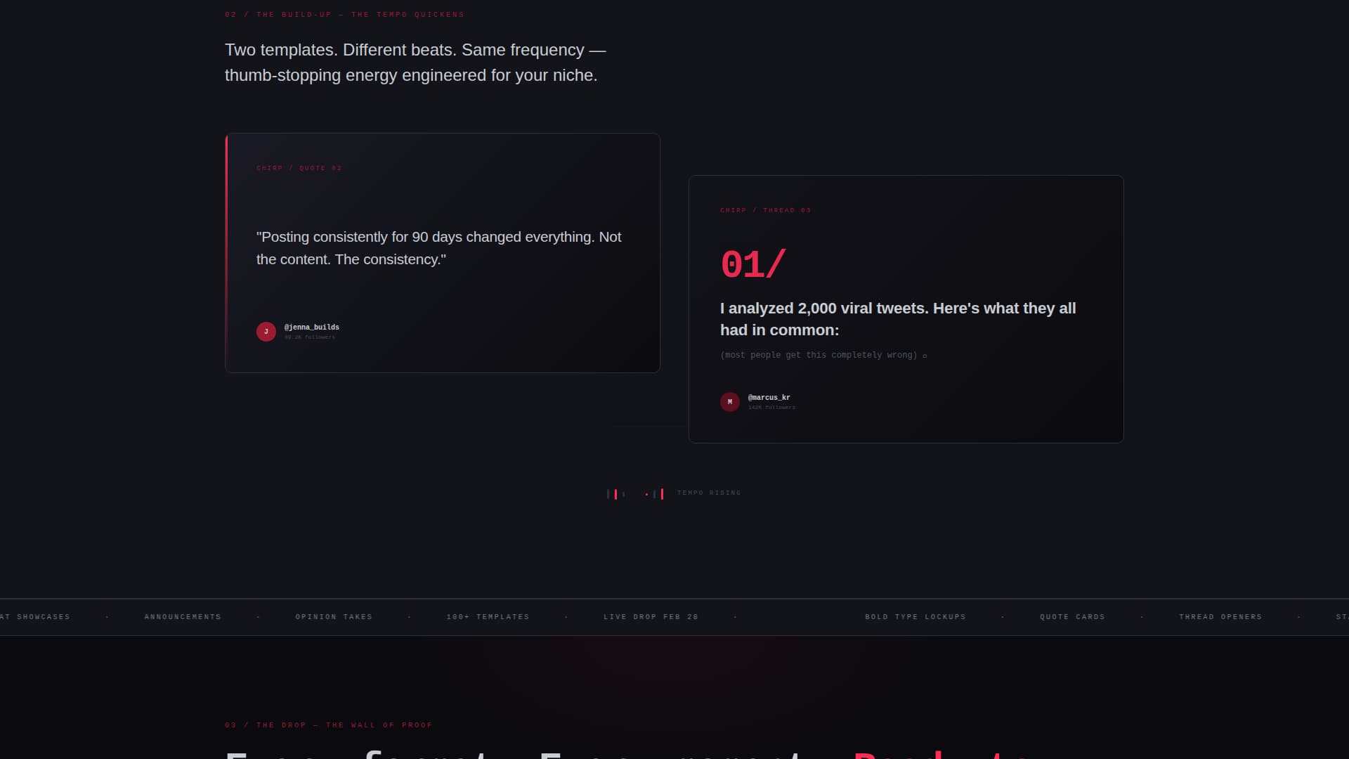 Chirp - Bold Twitter X Landing Page Template