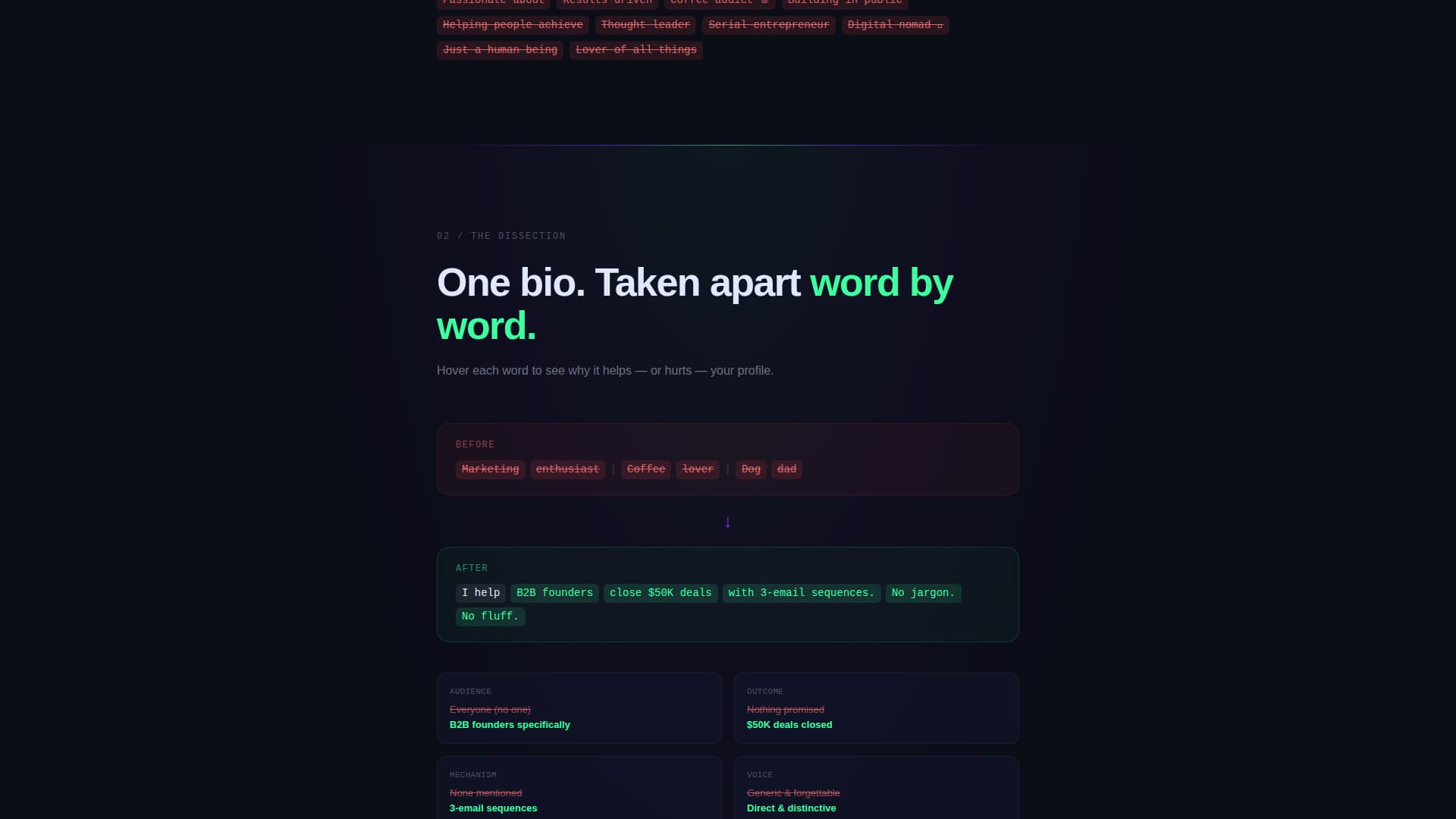 Spotlight - Magnetic Bio Landing Page Template