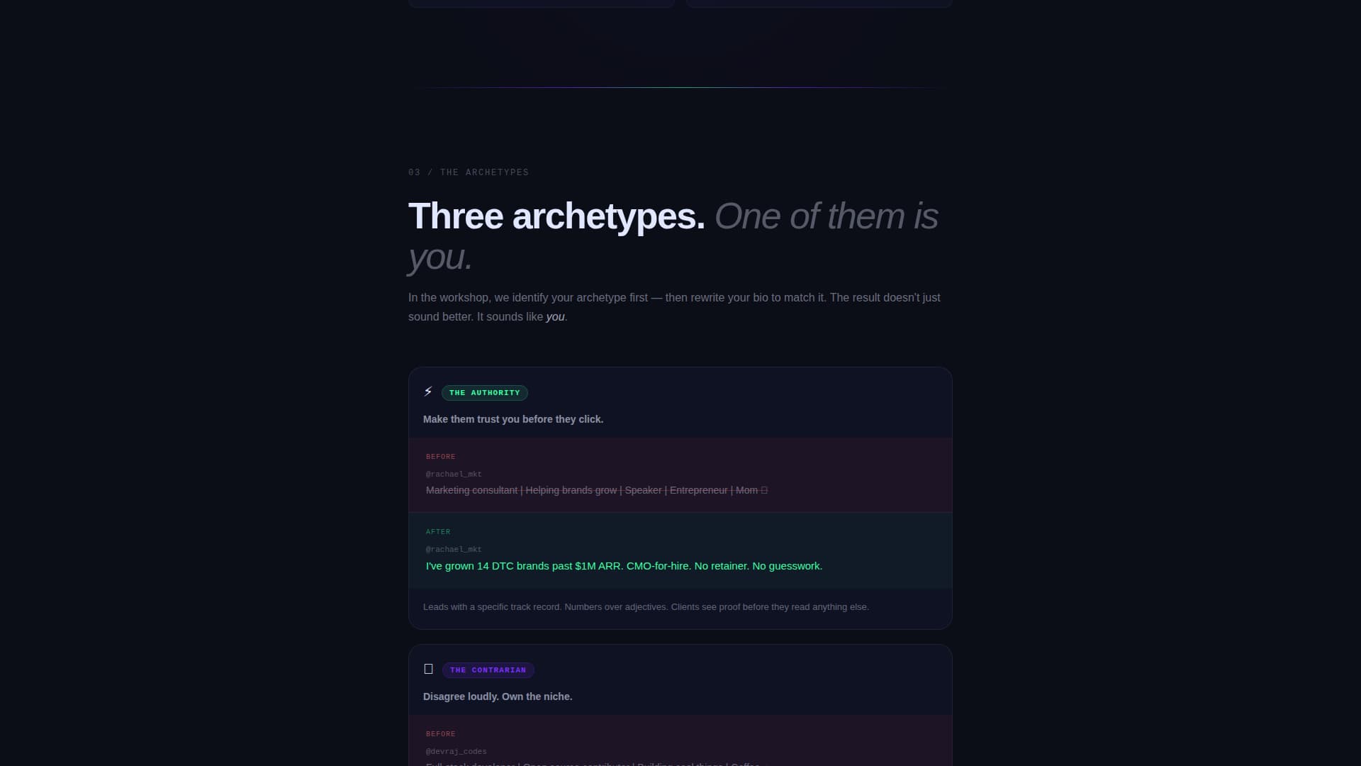 Spotlight - Magnetic Bio Landing Page Template