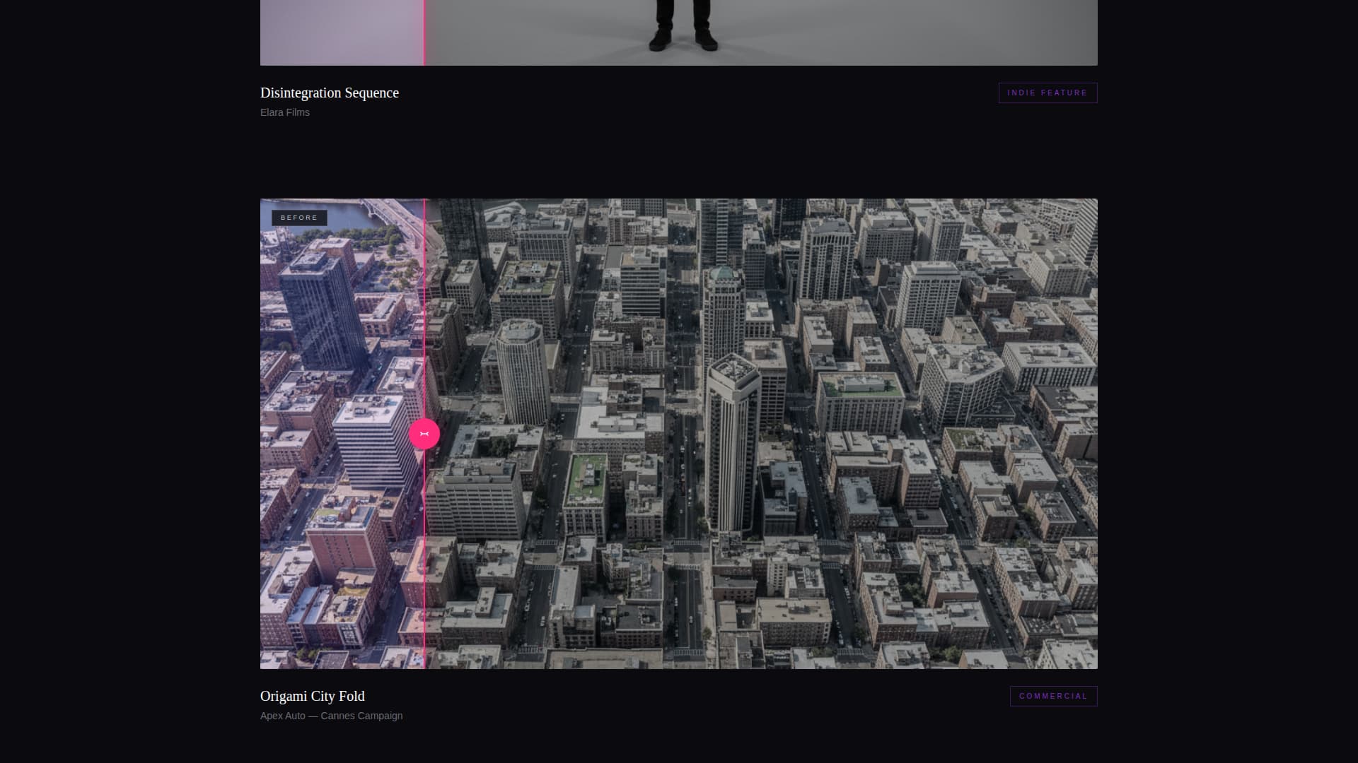 Render — Premium Visual Effects Landing Page Template