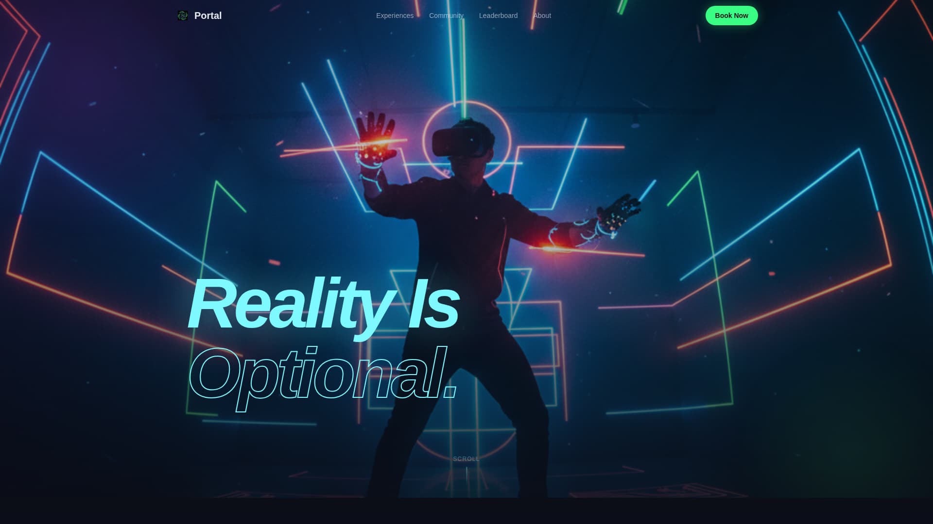 Portal - Immersive VR Entertainment Landing Page Template
