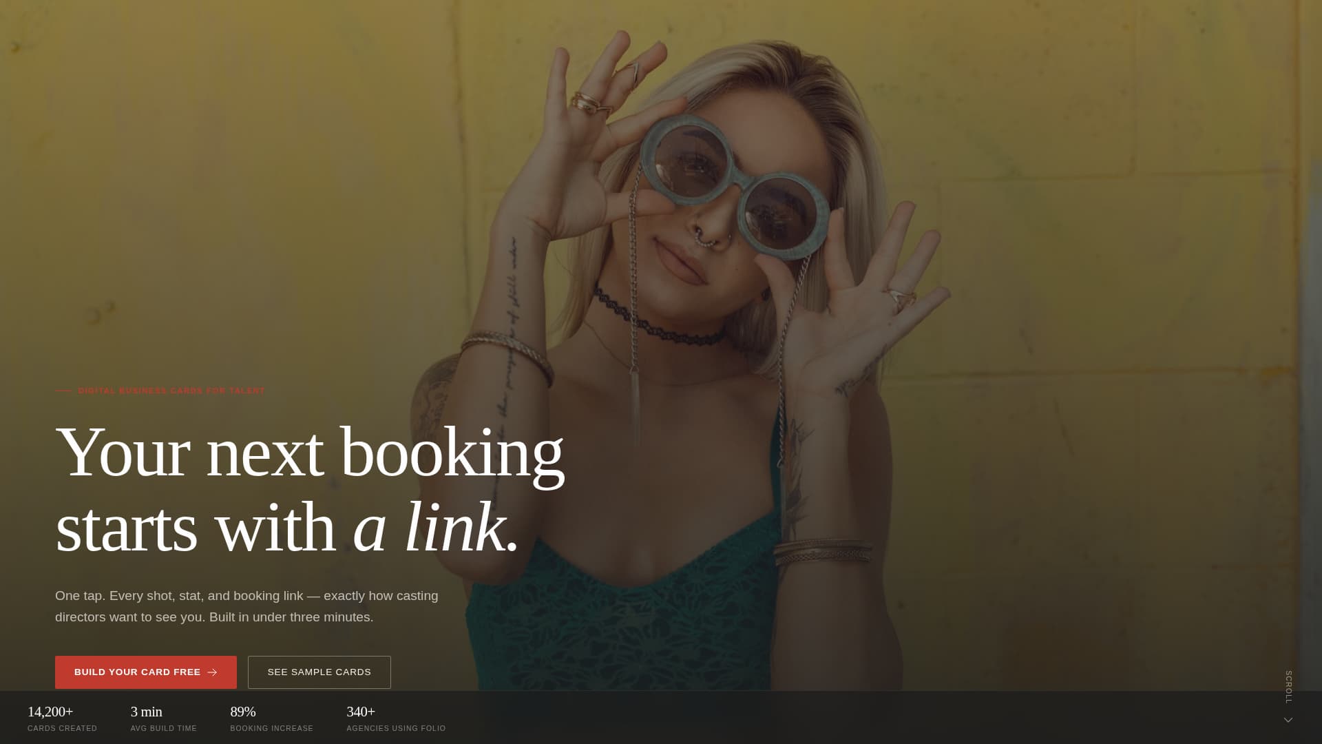 Folio - Stunning Model Landing Page Template