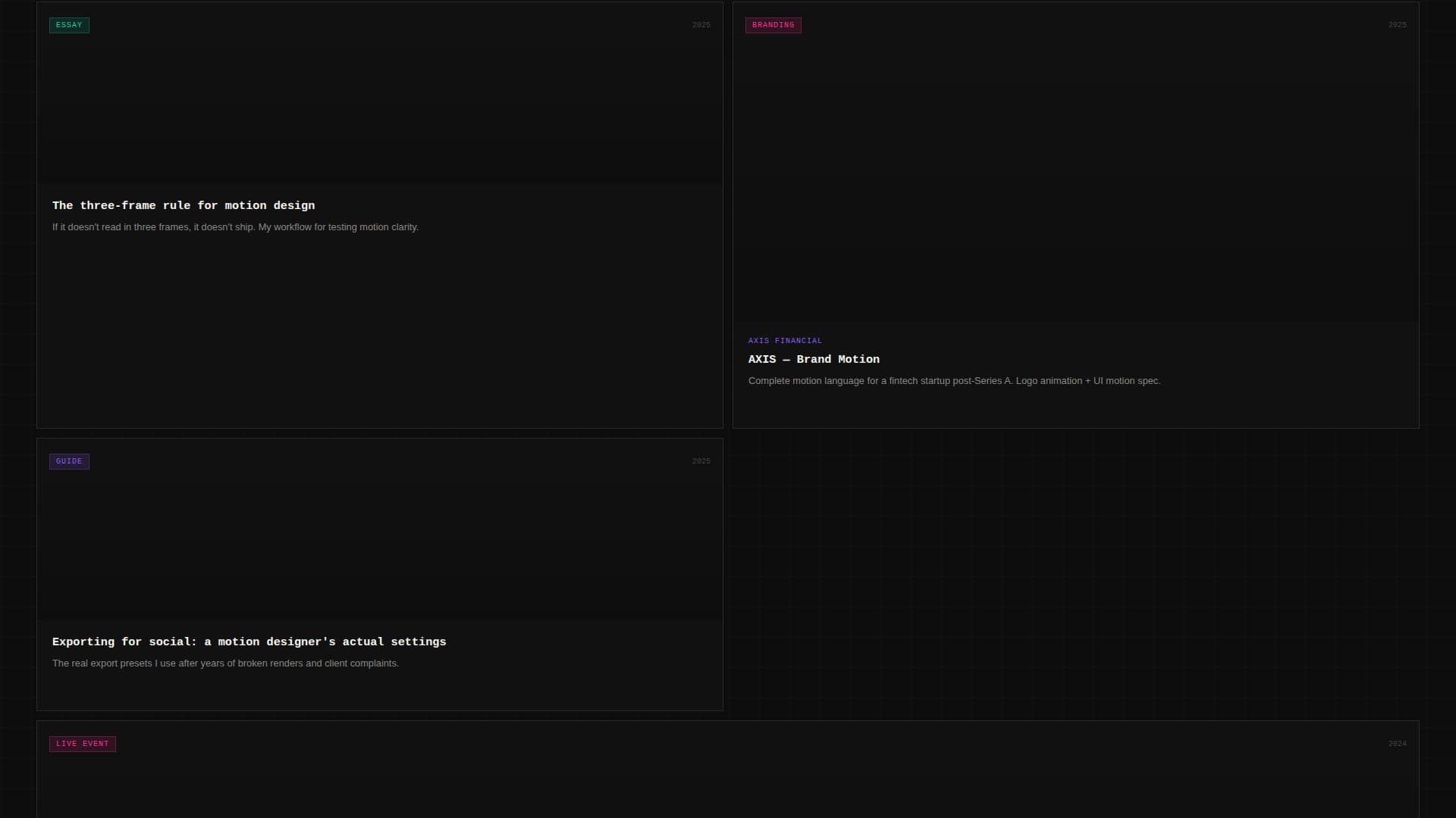 Keyframe - Bold Motiondesigner Landing Page Template
