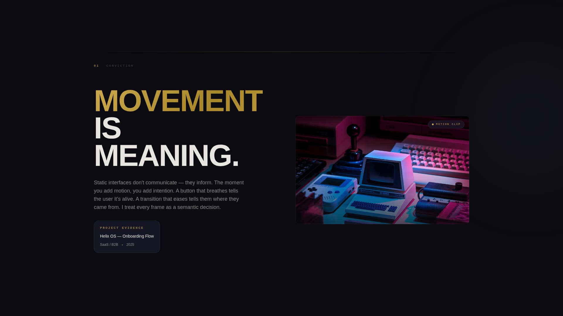Kinetic - Captivating Motiondesigner Landing Page Template