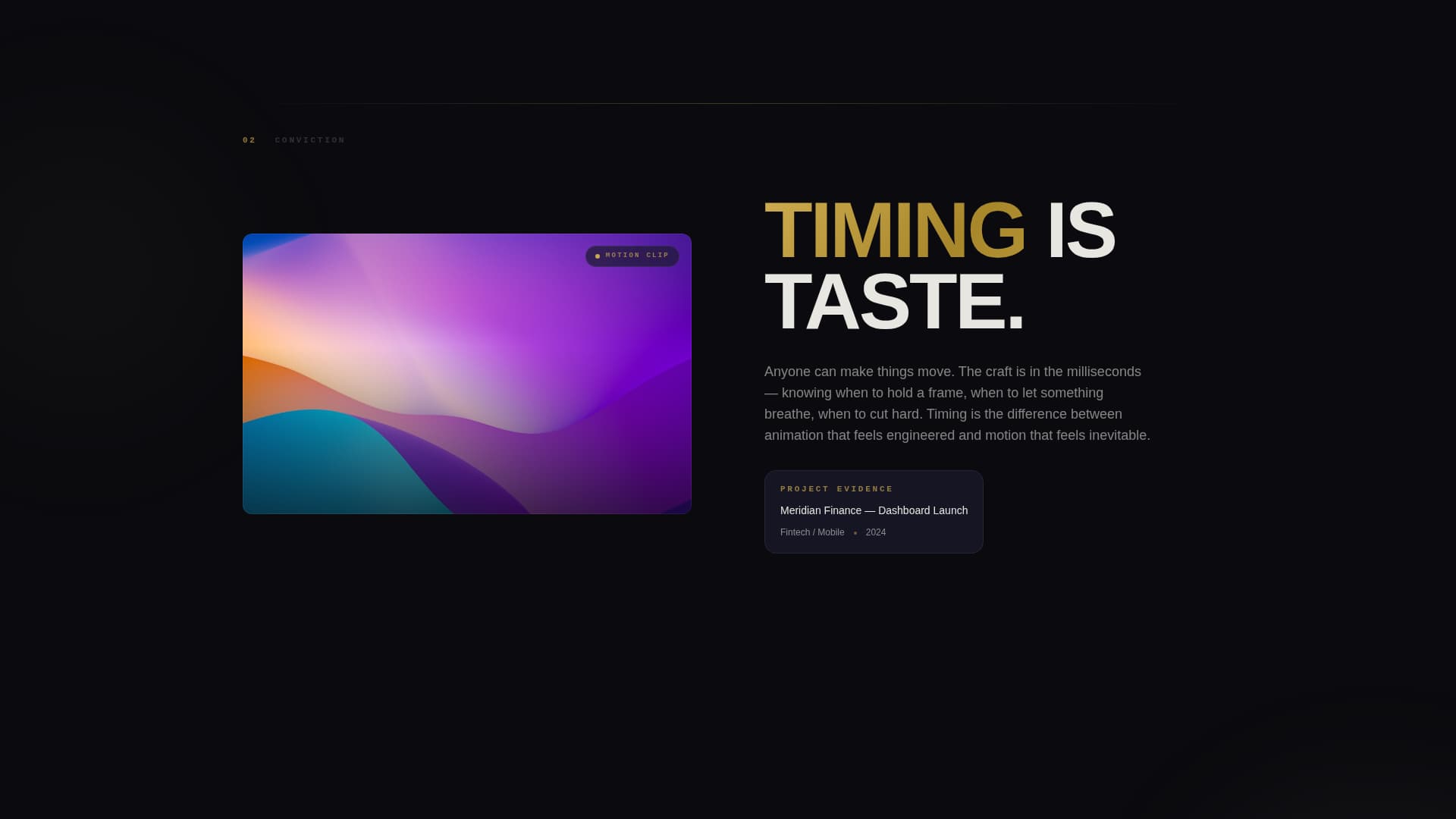 Kinetic - Captivating Motiondesigner Landing Page Template