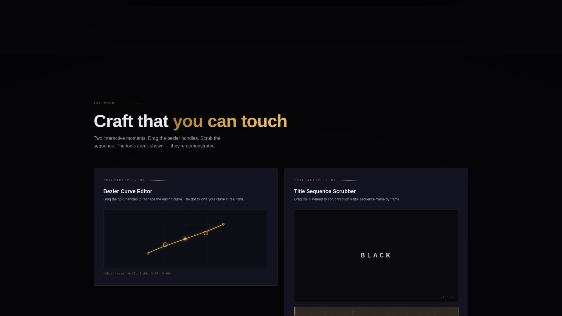 Kinetic - Immersive Motiondesigner Landing Page Template