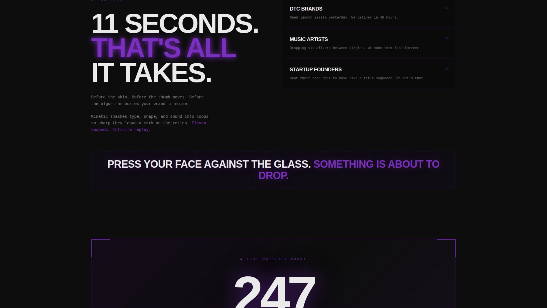 Videography & Film Portfolio Pre-Launch Website Template