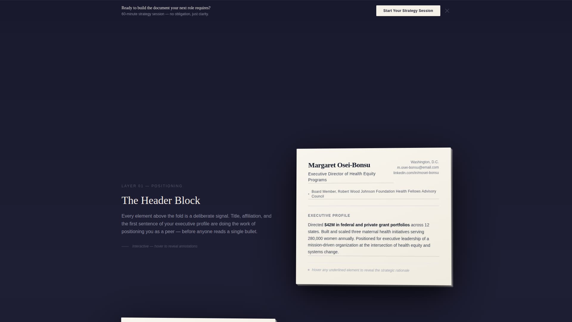 Nonprofit Leader Career Booking Website Template