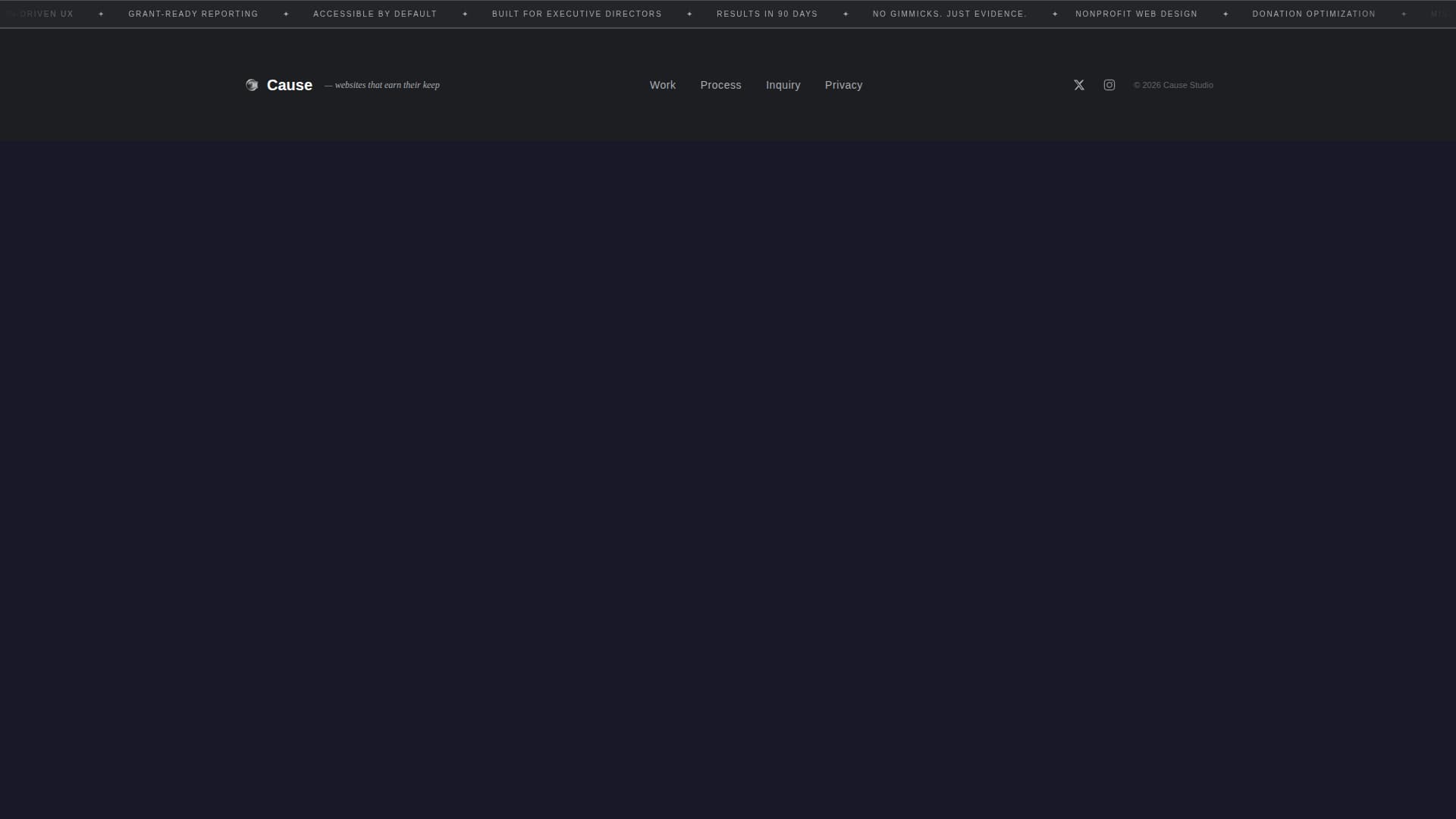 Nonprofit Marketing & Agency Portfolio Website Template