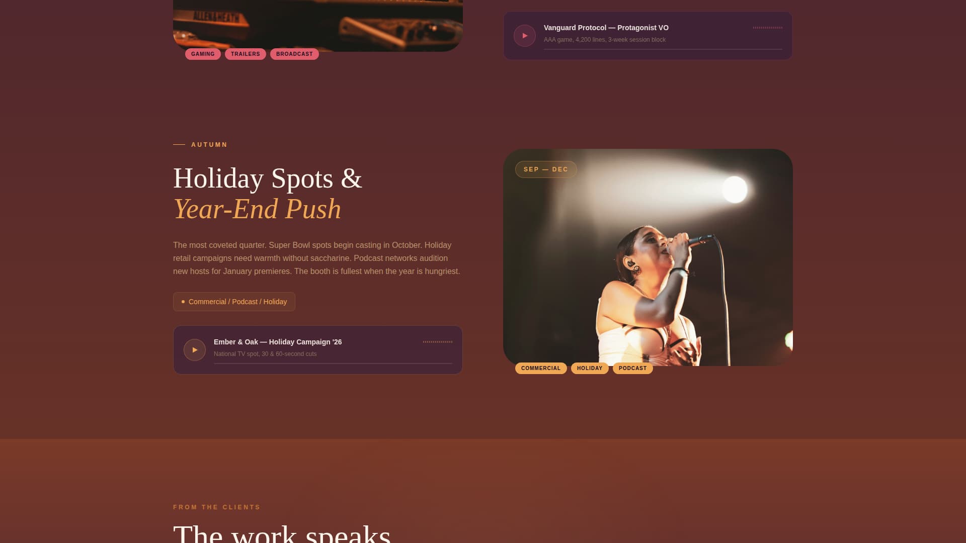 Booth - Immersive Voiceover Landing Page Template