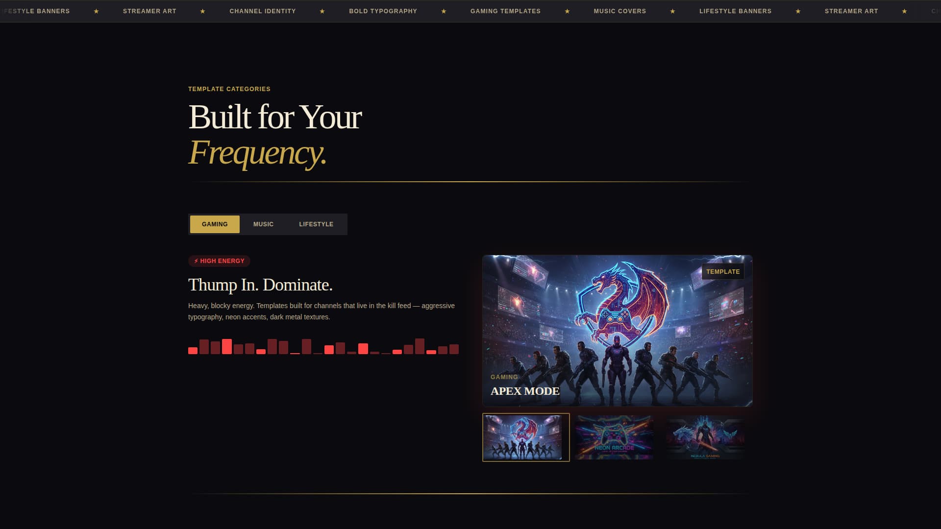 Banner - Bold YouTube Landing Page Template