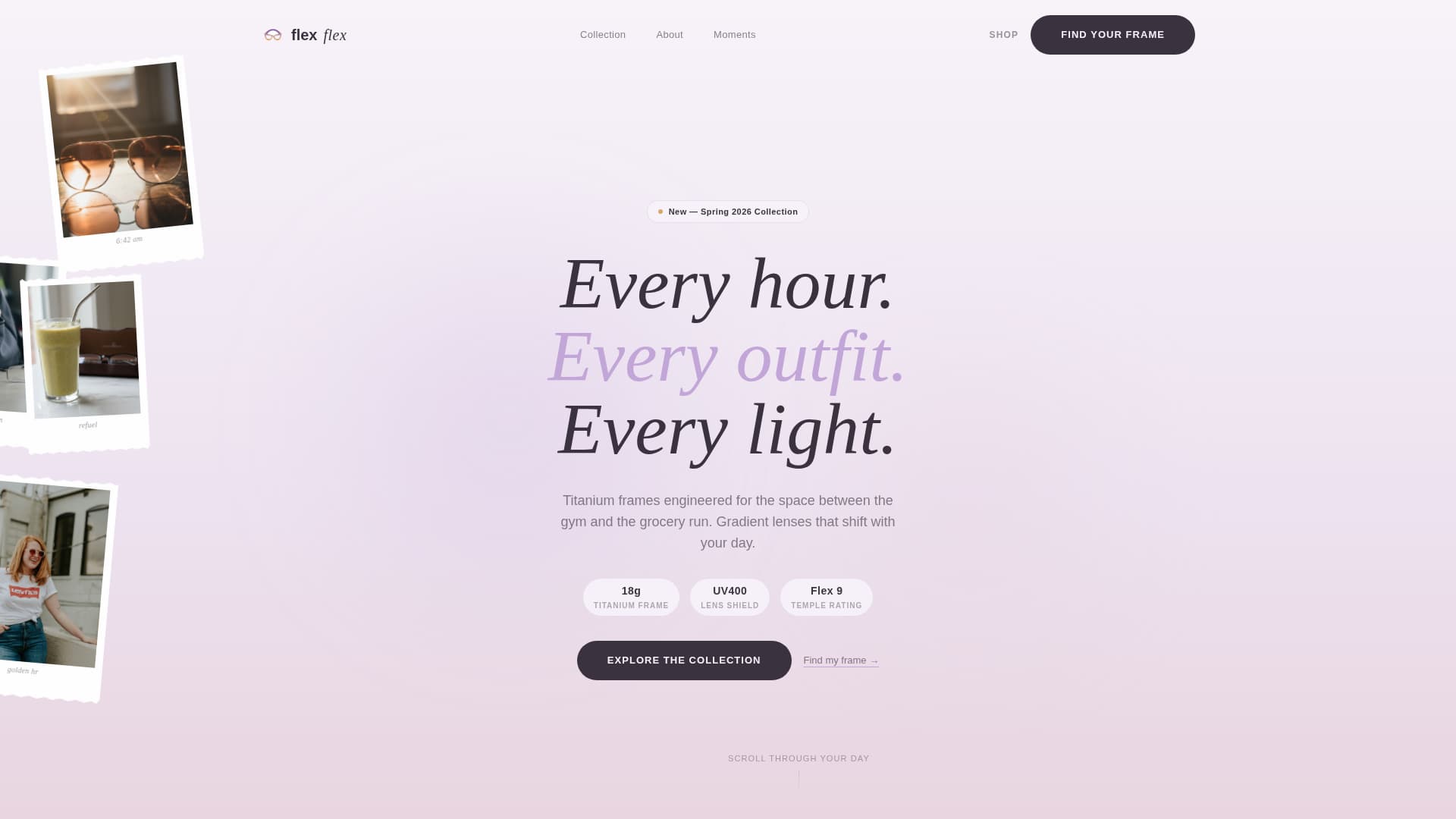 Flex - Effortless Eyewear Landing Page Template