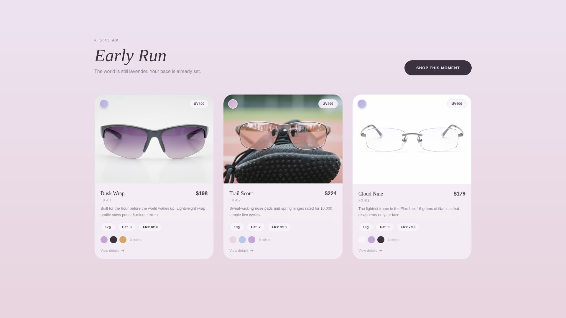 Flex - Effortless Eyewear Landing Page Template
