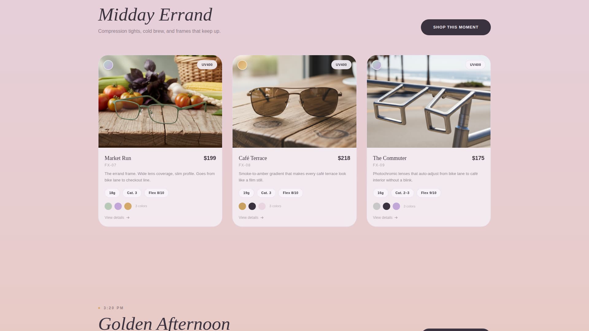 Flex - Effortless Eyewear Landing Page Template