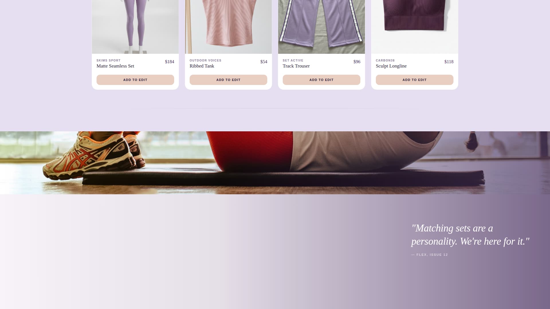Flex - Immersive Athleisure Landing Page Template