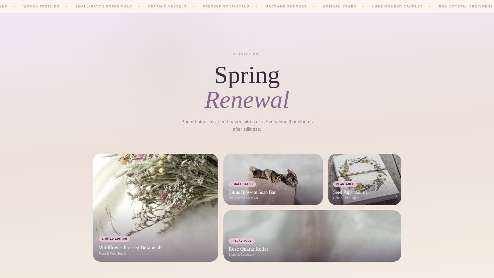 Wander - Enchanting Bohemian Landing Page Template