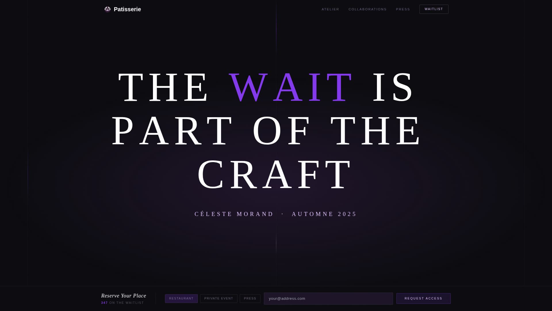 Chef & Culinary Portfolio Pre-Launch Website Template