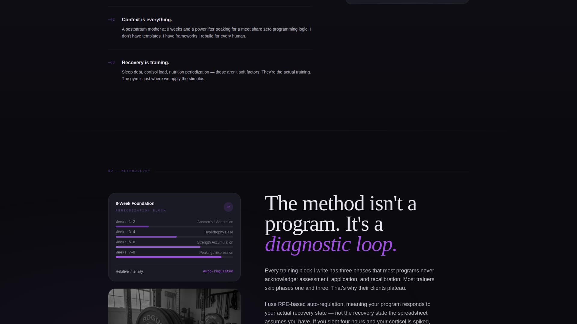 Personal Trainer Profile Advanced Professional Website Template