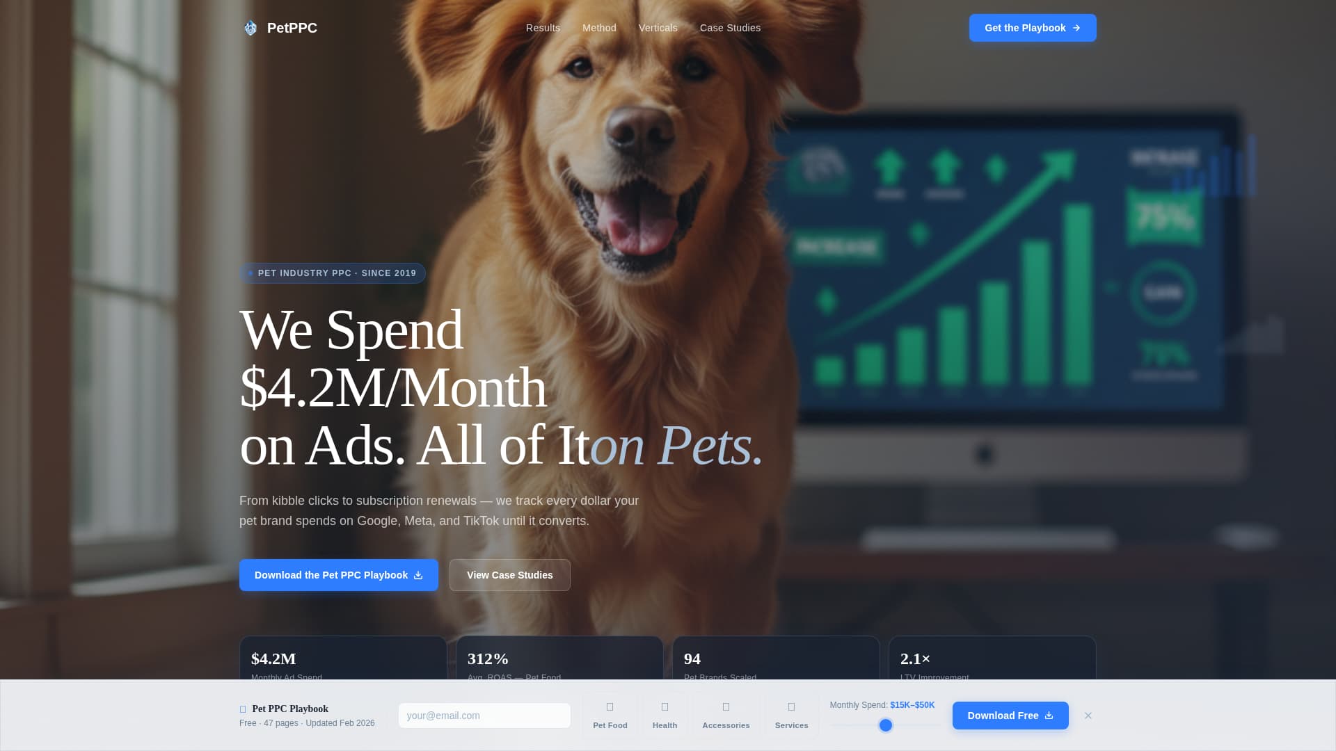 Pet Care Marketing & Agency Portfolio Website Template